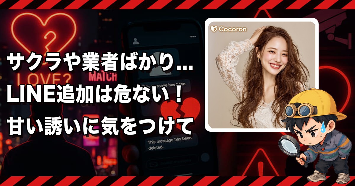Cocoron(こころん)の出会い系LINEに注意!出会えないサクラばかりで危険?