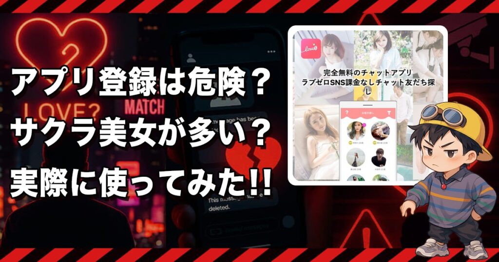 ラブゼロ(LOVE0)の出会い系アプリは危険？出会えないサクラの実態を徹底検証